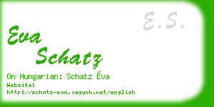 eva schatz business card