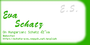 eva schatz business card